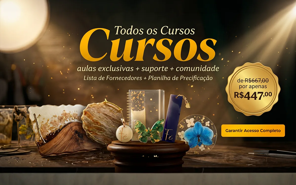 Pacote com todos os cursos de resina